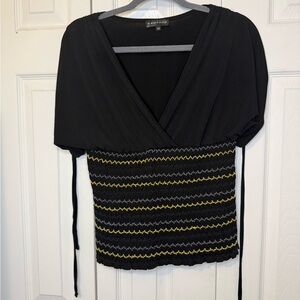 Vintage Rampage Black and Yellow Striped Blouse